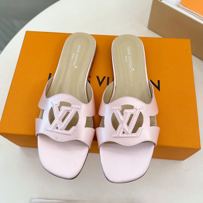 Louis Vuitton Womens Shoes Sandals Slippers Luxury Brand LV Isola Flat Mule with Original Box Whatsapp 【+1-3239614486】