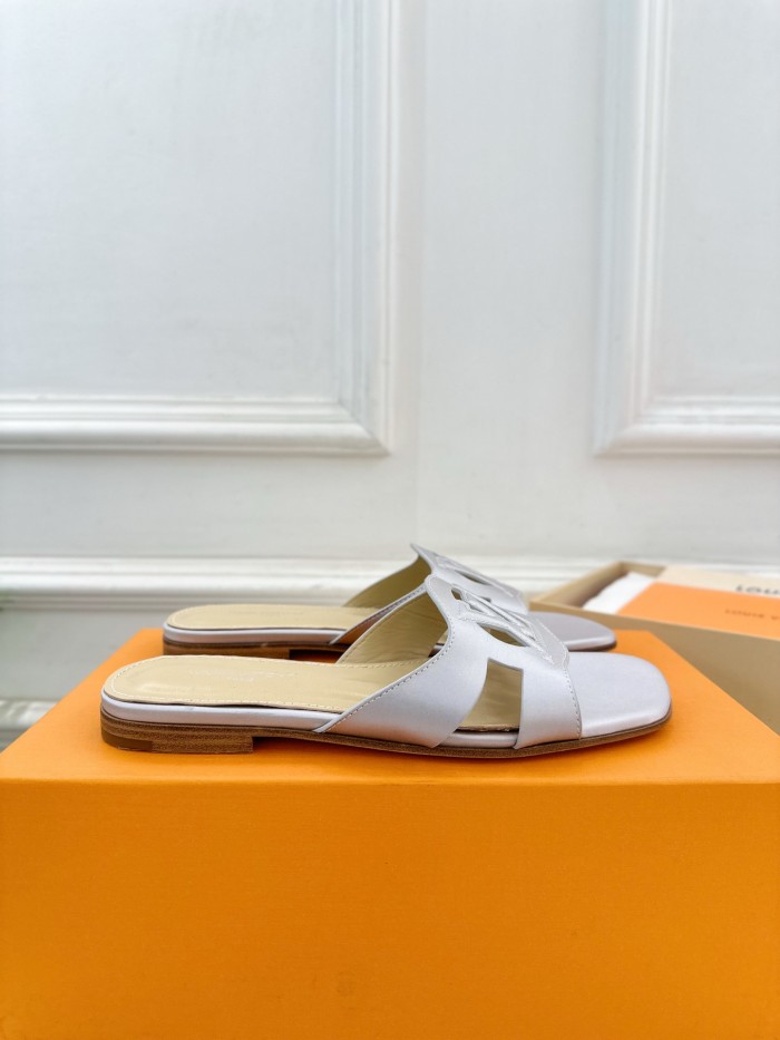 Louis Vuitton Womens Shoes Sandals Slippers Luxury Brand LV Isola Flat Mule with Original Box Whatsapp 【+1-3239614486】