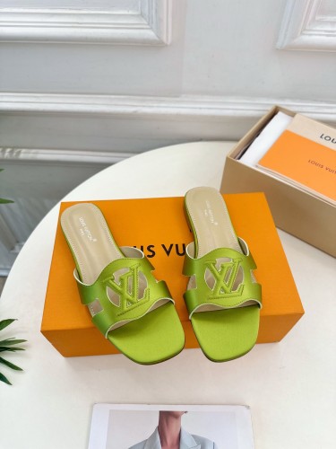 Louis Vuitton Womens Shoes Sandals Slippers Luxury Brand LV Isola Flat Mule with Original Box Whatsapp 【+1-3239614486】