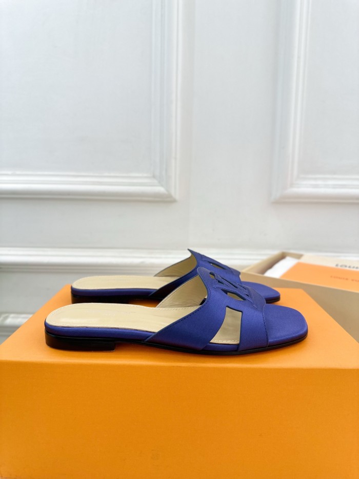 Louis Vuitton Womens Shoes Sandals Slippers Luxury Brand LV Isola Flat Mule with Original Box Whatsapp 【+1-3239614486】