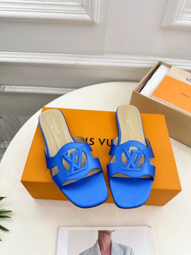 Louis Vuitton Womens Shoes Sandals Slippers Luxury Brand LV Isola Flat Mule with Original Box Whatsapp 【+1-3239614486】