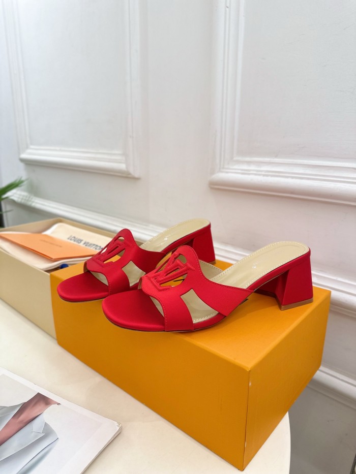 Louis Vuitton Womens Shoes Sandals Slippers Luxury Brand LV Isola Flat Mule 5cm Heel with Original Box Whatsapp 【+1-3239614486】