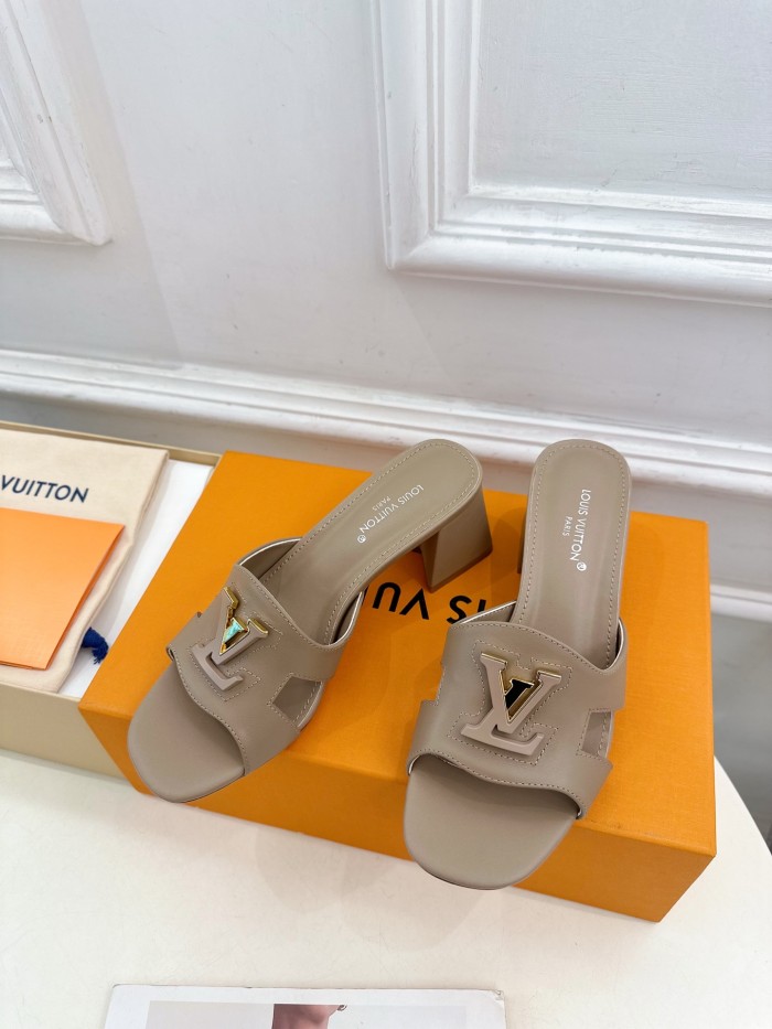 Louis Vuitton Womens Shoes Sandals Slippers Luxury Brand LV Isola Flat Mule 5cm Heel with Original Box Whatsapp 【+1-3239614486】