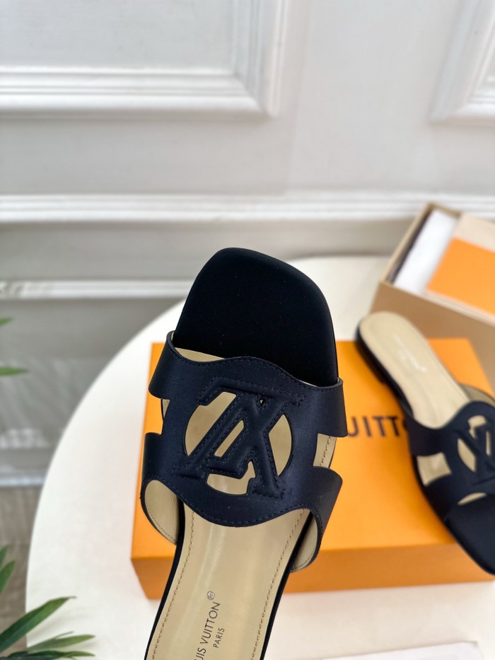 Louis Vuitton Womens Shoes Sandals Slippers Luxury Brand LV Isola Flat Mule with Original Box Whatsapp 【+1-3239614486】