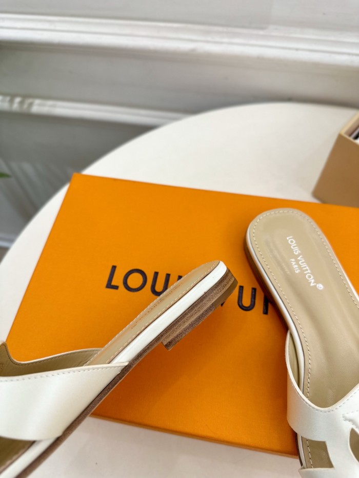 Louis Vuitton Womens Shoes Sandals Slippers Luxury Brand LV Isola Flat Mule with Original Box Whatsapp 【+1-3239614486】