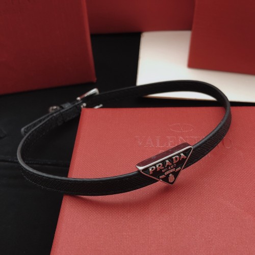 Prada Luxury Brand Men Womens Leather Bracelet​ with Original Box Whatsapp 【+1-3239614486】PXL0025