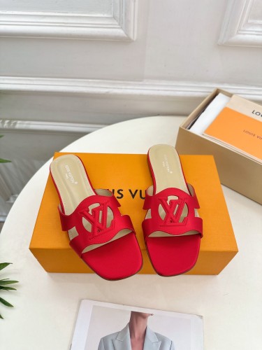 Louis Vuitton Womens Shoes Sandals Slippers Luxury Brand LV Isola Flat Mule with Original Box Whatsapp 【+1-3239614486】