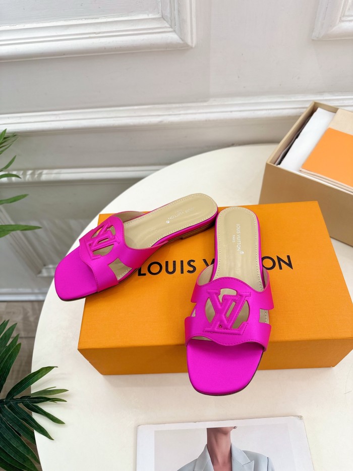 Louis Vuitton Womens Shoes Sandals Slippers Luxury Brand LV Isola Flat Mule with Original Box Whatsapp 【+1-3239614486】