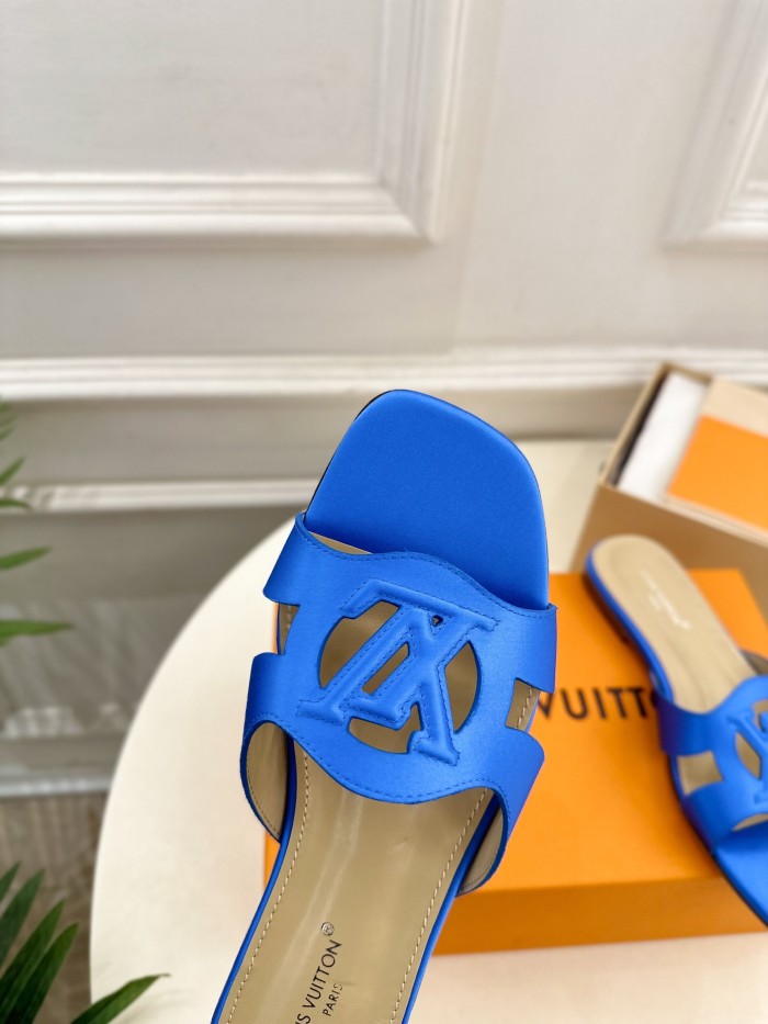 Louis Vuitton Womens Shoes Sandals Slippers Luxury Brand LV Isola Flat Mule with Original Box Whatsapp 【+1-3239614486】