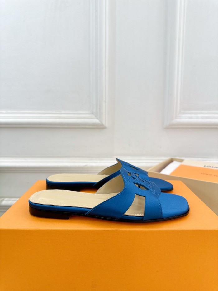 Louis Vuitton Womens Shoes Sandals Slippers Luxury Brand LV Isola Flat Mule with Original Box Whatsapp 【+1-3239614486】