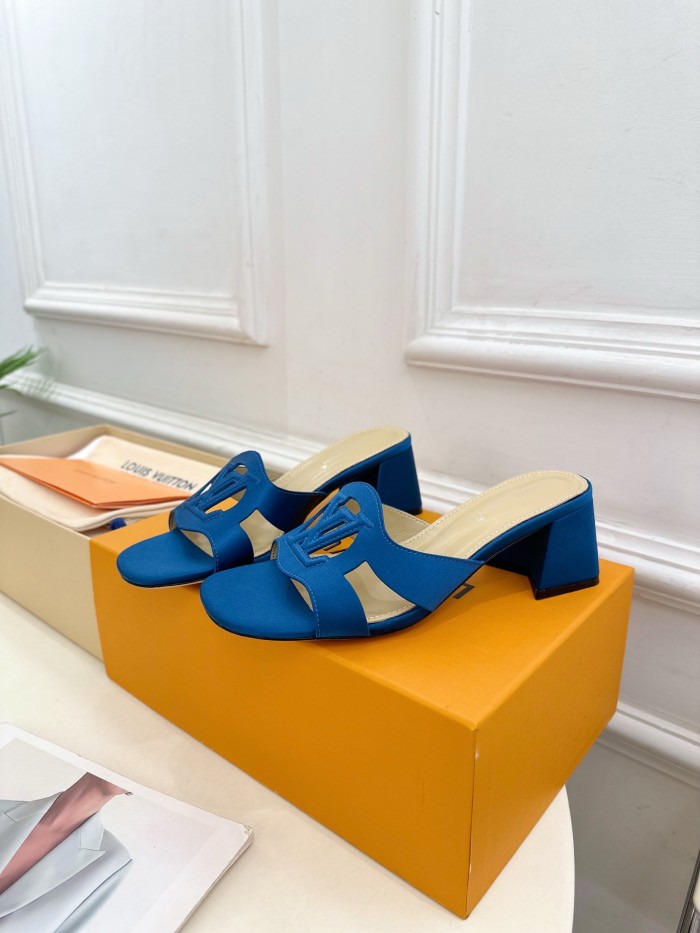 Louis Vuitton Womens Shoes Sandals Slippers Luxury Brand LV Isola Flat Mule 5cm Heel with Original Box Whatsapp 【+1-3239614486】