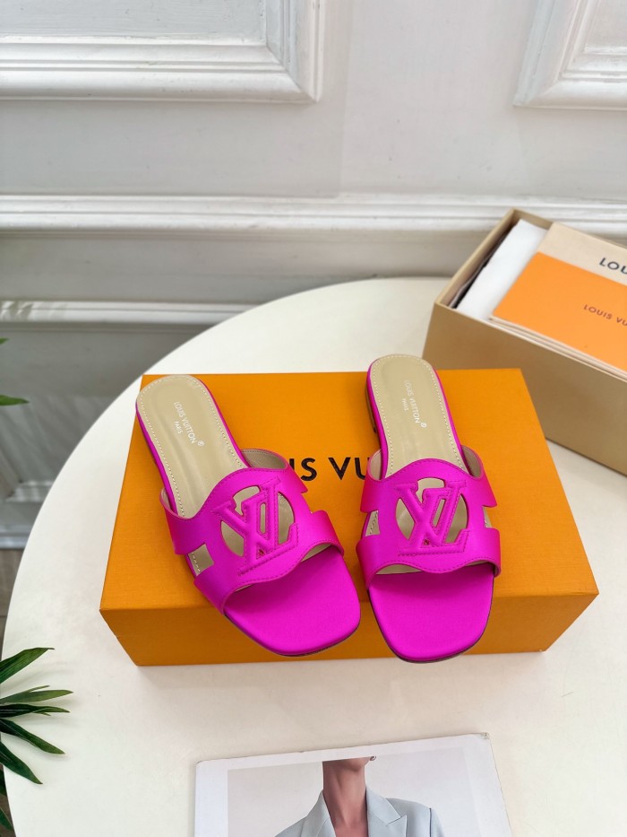 Louis Vuitton Womens Shoes Sandals Slippers Luxury Brand LV Isola Flat Mule with Original Box Whatsapp 【+1-3239614486】