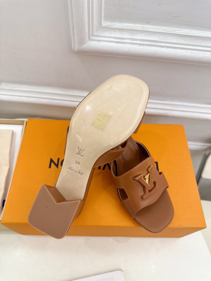 Louis Vuitton Womens Shoes Sandals Slippers Luxury Brand LV Isola Flat Mule 5cm Heel with Original Box Whatsapp 【+1-3239614486】
