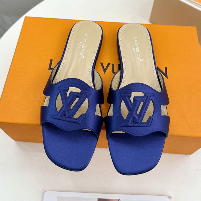 Louis Vuitton Womens Shoes Sandals Slippers Luxury Brand LV Isola Flat Mule with Original Box Whatsapp 【+1-3239614486】