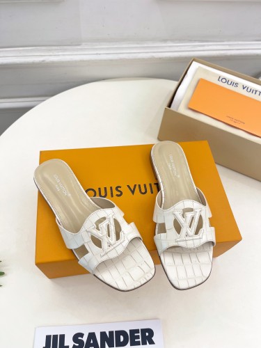Louis Vuitton Womens Shoes Sandals Slippers Luxury Brand LV Isola Flat Mule with Original Box Whatsapp 【+1-3239614486】
