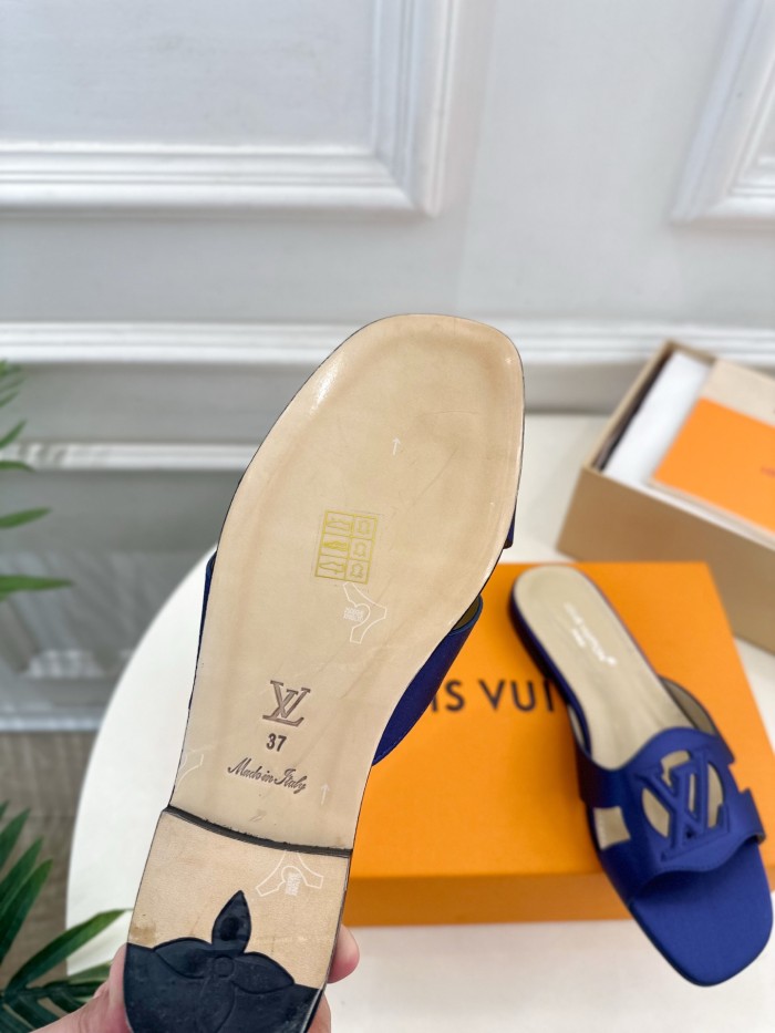 Louis Vuitton Womens Shoes Sandals Slippers Luxury Brand LV Isola Flat Mule with Original Box Whatsapp 【+1-3239614486】