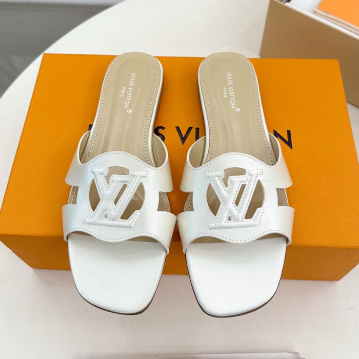 Louis Vuitton Womens Shoes Sandals Slippers Luxury Brand LV Isola Flat Mule with Original Box Whatsapp 【+1-3239614486】