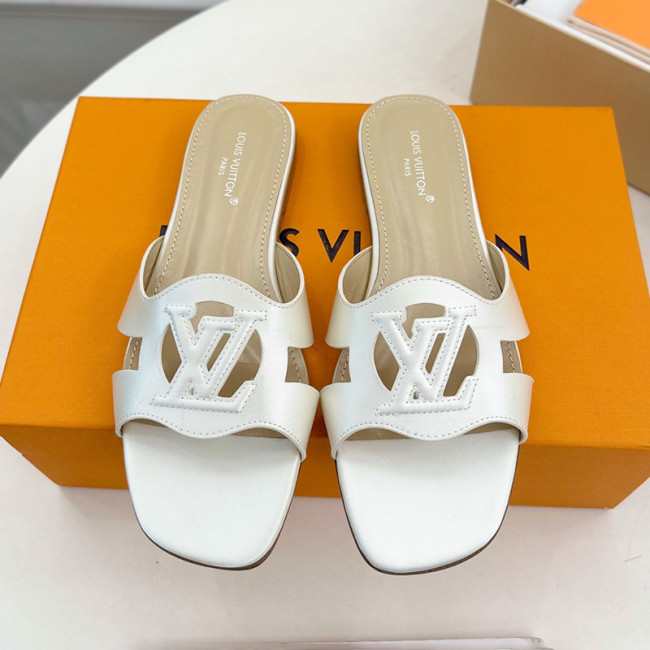 Louis Vuitton Womens Shoes Sandals Slippers Luxury Brand LV Isola Flat Mule with Original Box Whatsapp 【+1-3239614486】