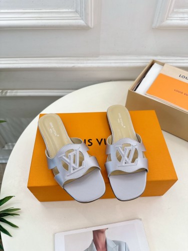 Louis Vuitton Womens Shoes Sandals Slippers Luxury Brand LV Isola Flat Mule with Original Box Whatsapp 【+1-3239614486】