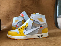 Authentic Off White x Air Jordan 1 White Yellow
