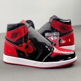 Air Jordan 1 black red shiny