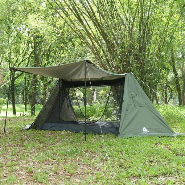 FORT Hot Tent, Hot Shelter, Backwoods Bungalow with Wood Stove Jack 4