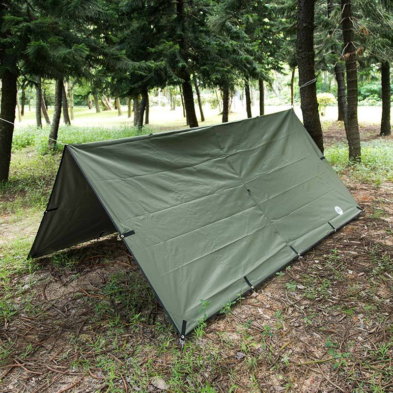 Best Tarp 10x10ft Tarp Den for Solo Bushcraft and camping Lonewolf902