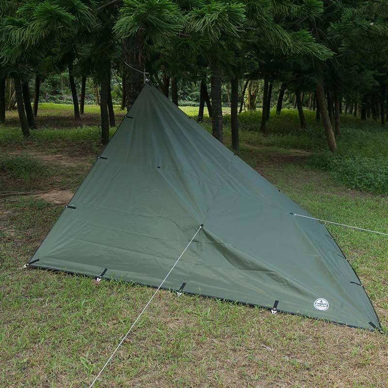 Best Tarp 10x10ft Tarp Den for Solo Bushcraft and camping Lonewolf902