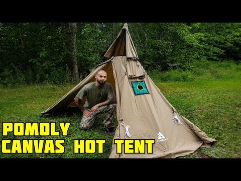 YARN Solo Canvas Hot Tent | 1 Person Tipi Tent with Wood Stove Jack for All Season Camping