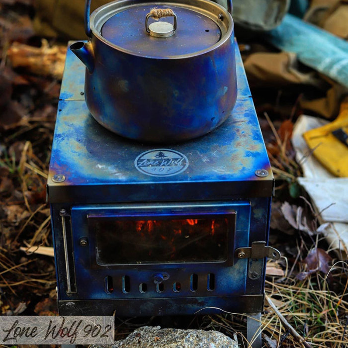 TIMBER Wolf Ultralight Tent Stove Titanium for Solo Camping | Lonewolf 902 Signature