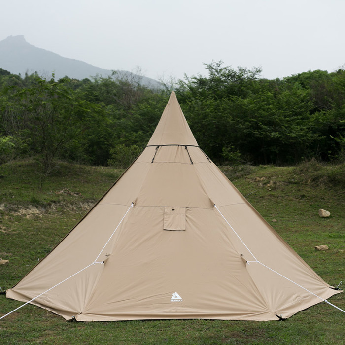 YARN Plus Canvas Hot Tent | 2-4 Person Tipi Tent with Wood Stove Jack for All Season Camping
