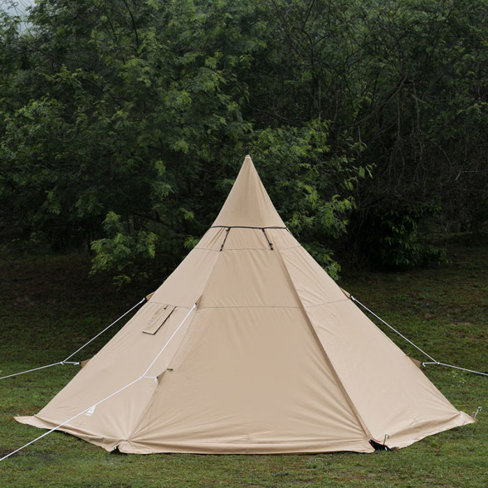 canvas tent with stove jack