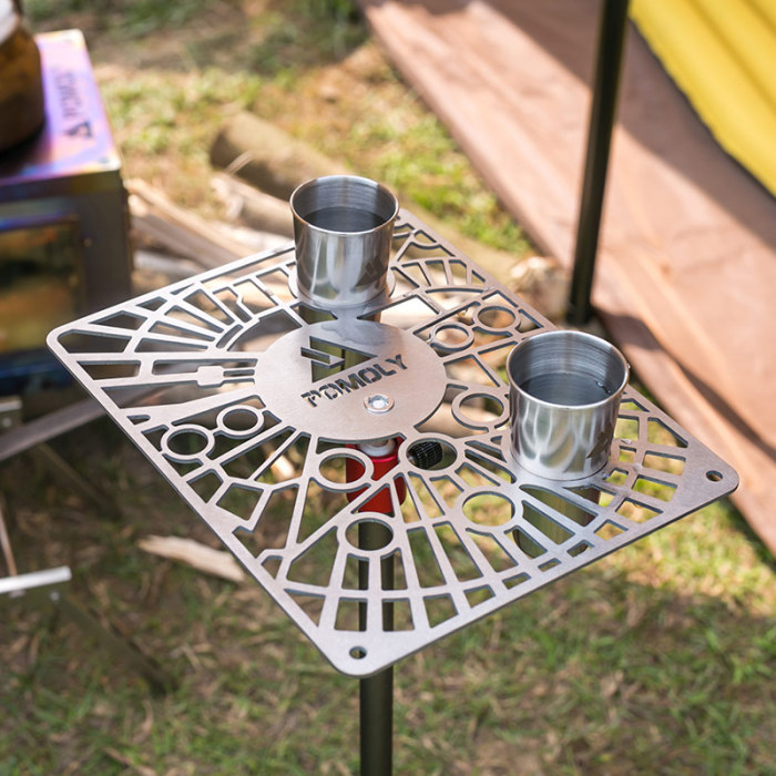 G2 Gimbal Table | Titanium Table for Hiking and Camping | POMOLY