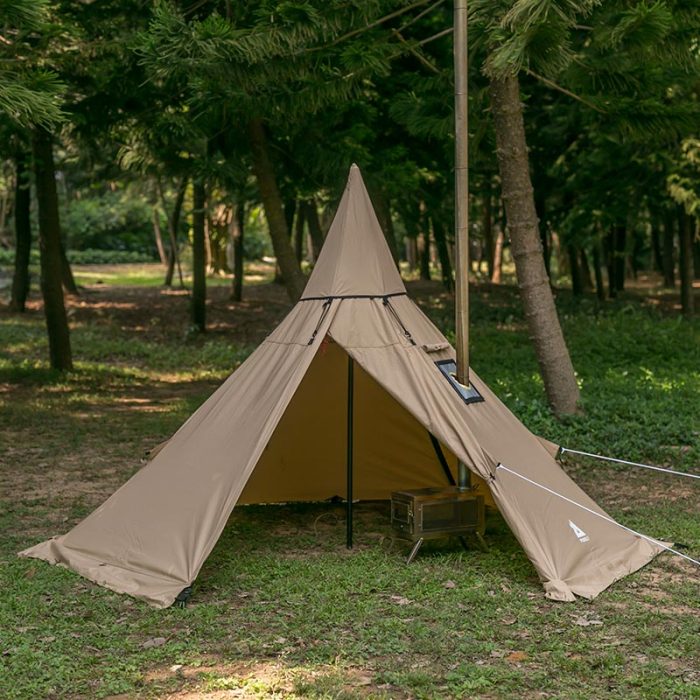 YARN Solo Canvas Hot Tent with Wood Stove Jack 1 Person
