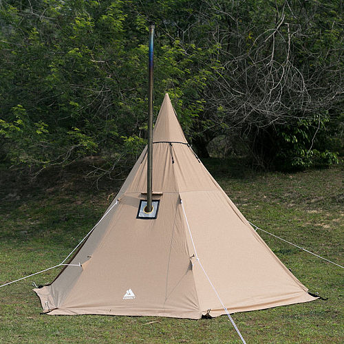 YARN Canvas Tent | 2 Person Tipi Tent with Wood Stove Jack for All Season Camping