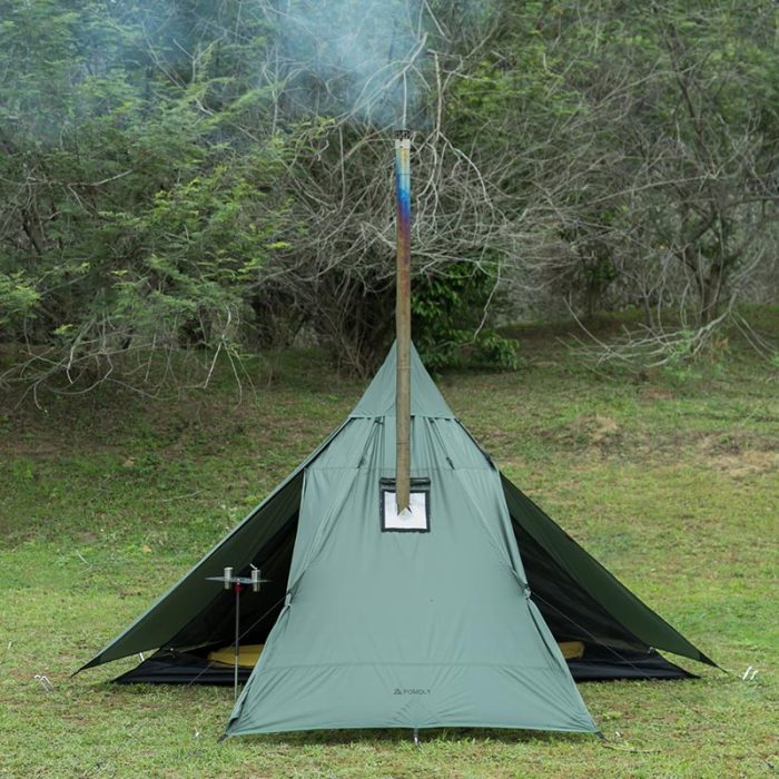 HUSSAR Ultralight Hot Tent | 1-2 Person Tipi Tent with Wood Stove Jack for Winter Camping