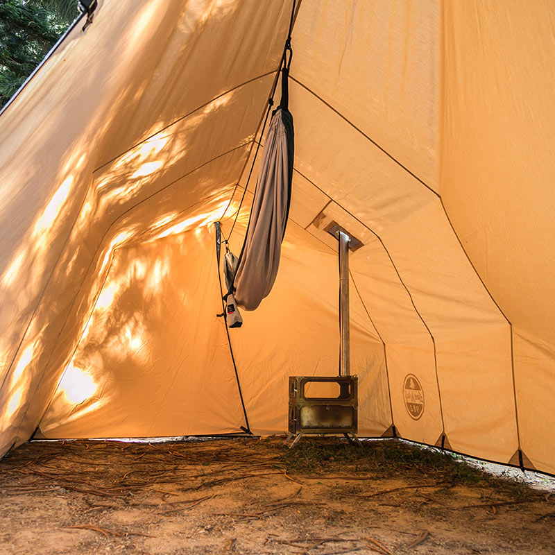 Rhombus Hammock Hot Tent | Canvas Hammock Tarp with Stove Jack | for Hammock  Camping