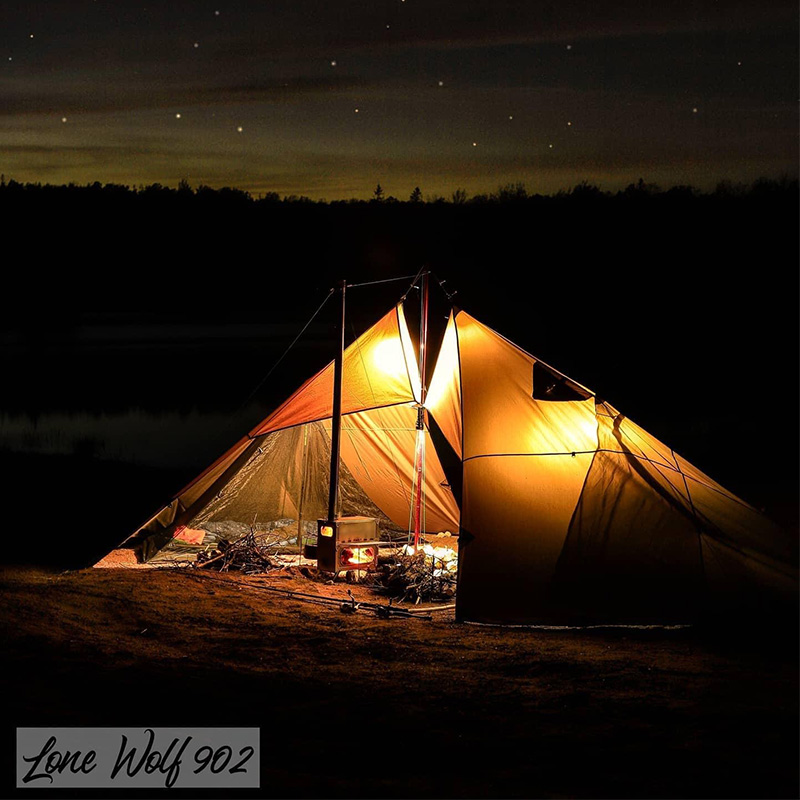Canvas Shelter with Stove Jack for Solo Bushcraft and Camping