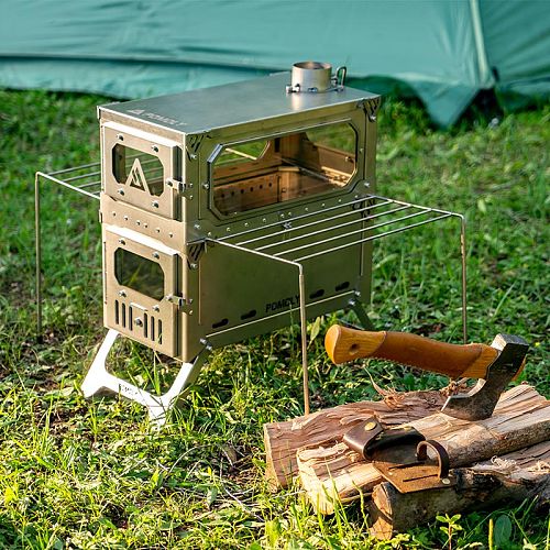T-Brick Max | Portable Titanium Stove for Multiplayer Hot Tent Camping