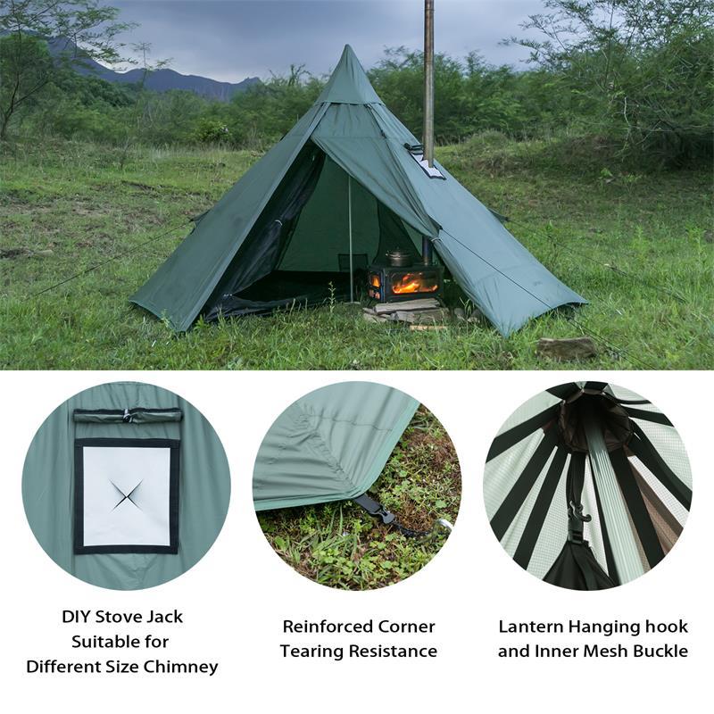 POMOLY HUSSAR Lightweight Tent with Wood Stove Jack