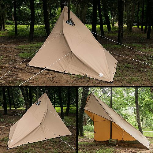 Rhombus Bushcraft Shelter with Stove Jack | Canvas Wolf Den Tarp 2.0 | Lonewolf902 Signature