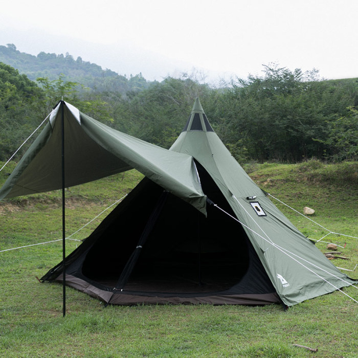 MANTA Tipi Tent With Stove Jack 2-4 Person For Hot Tent Camping