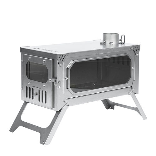 T-Brick | Portable Titanium Wood Stove for Hot Tent Camping | POMOLY
