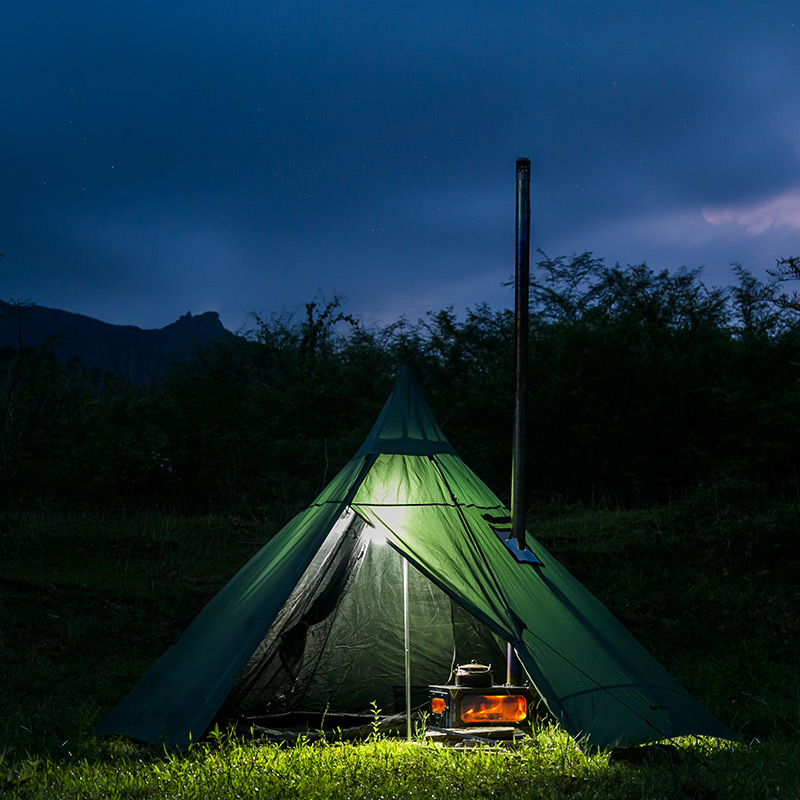 T-BRICK Titanium Stove | Fastfold Titanium Tent Wood Stove for Camping