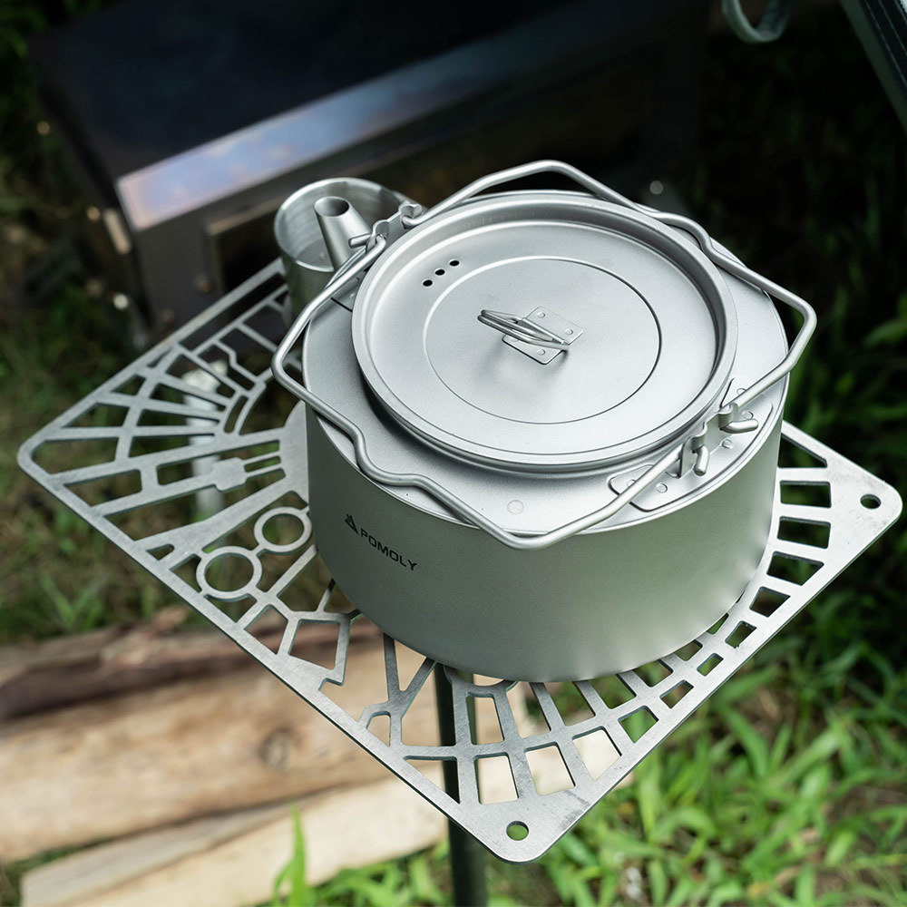 POMOLY Titanium Kettle 1.0L Ultralight Backpacking Coffee Pot POMOLY