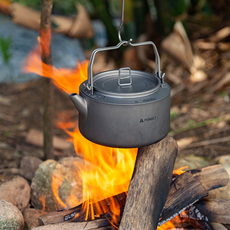 Ultralight Backpacking Kettle Kuvik 1.0L Titanium Camping Kettle