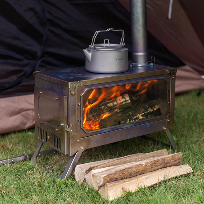 T-Brick Ultra | Portable Titanium Wood Stove | Camping Tent Stove for 3-6P