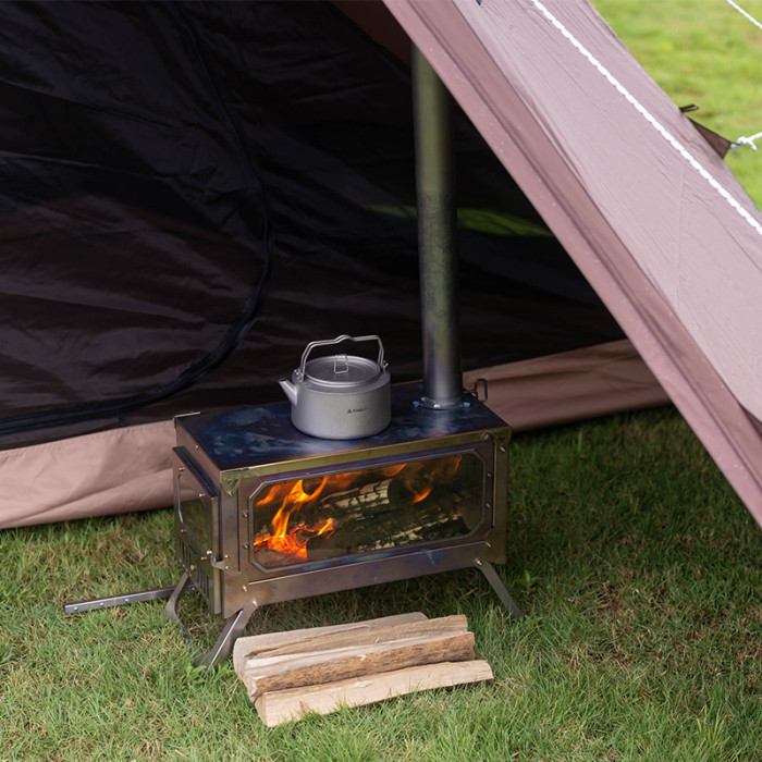 T-Brick Ultra | Portable Titanium Wood Stove | Camping Tent Stove for 3-6P