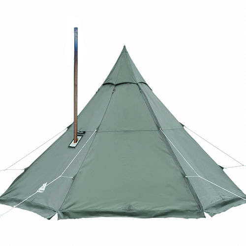 HEX Plus Camping Hot Tent | 2-6 Person Tipi Tent with Wood Stove Jack for All Season Camping