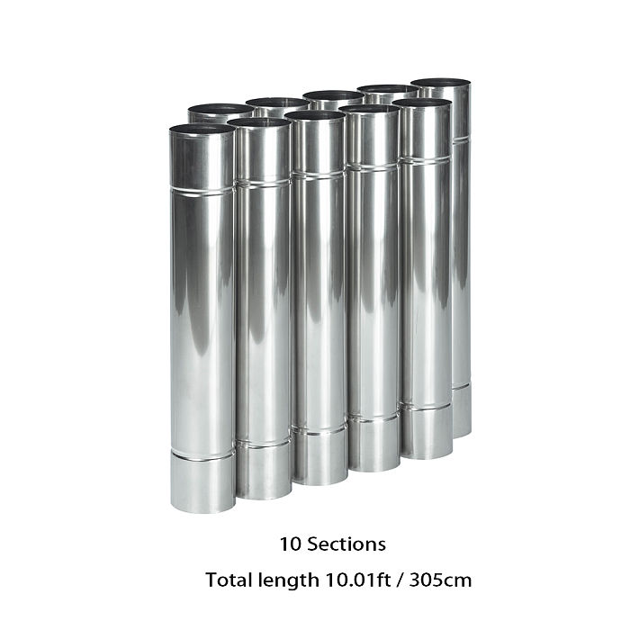 Stainless Steel Flue Chimney Diameter 2.36in / 6cm